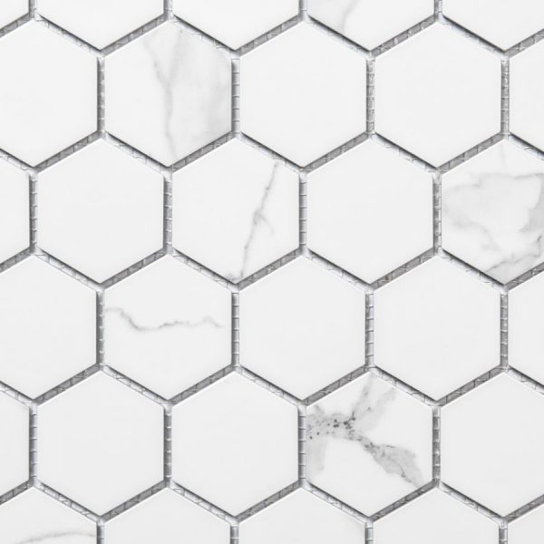 white Hexagonal tile