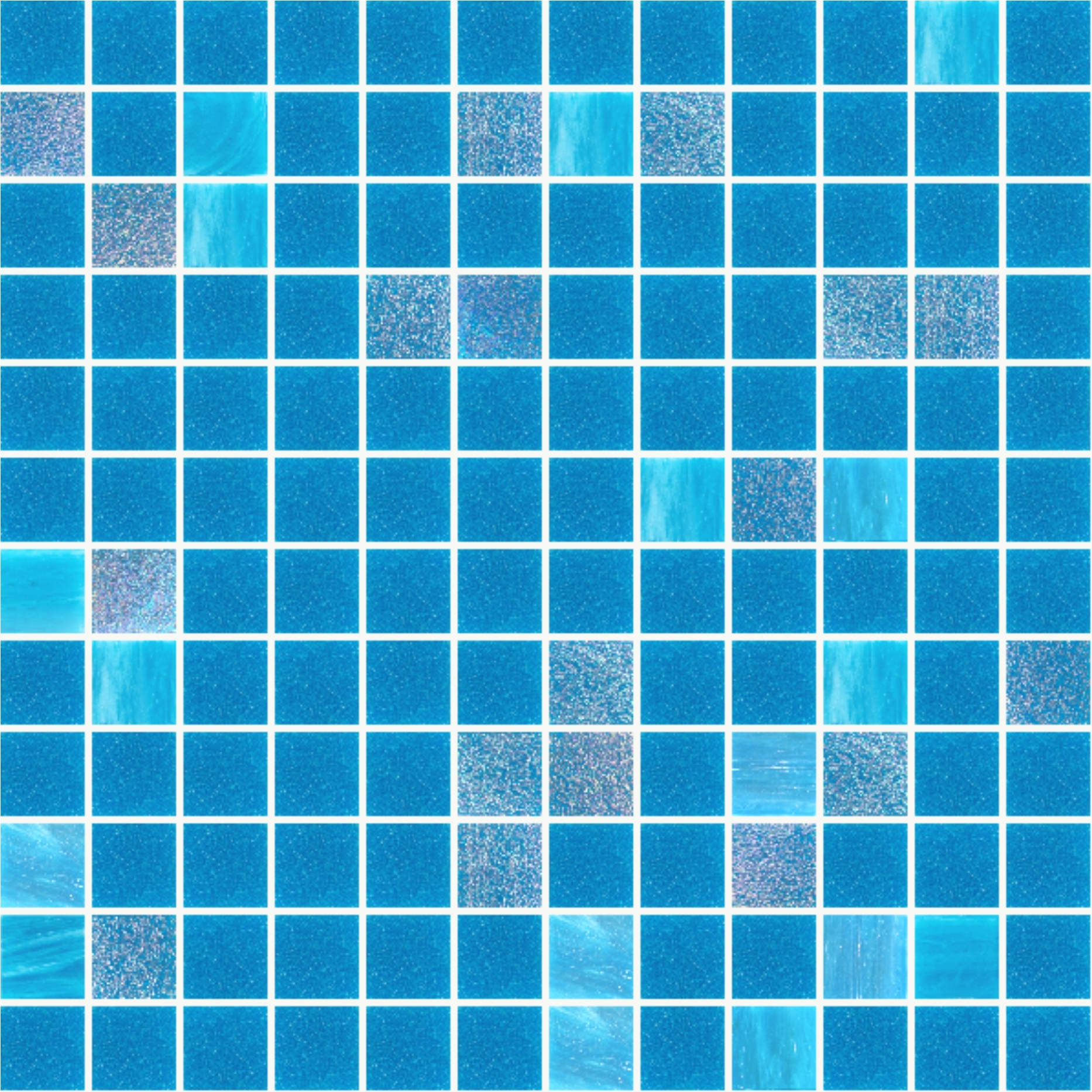 Blue Moon glass mosaic