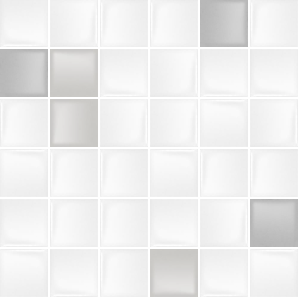 White Mix 50x50 Glazed Porcelain Mosaic