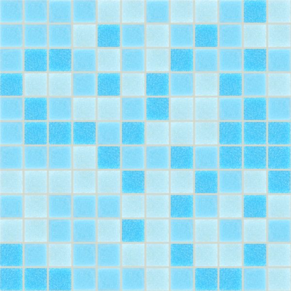 Palladio Linktec Sky Blue Mix 25x25mm Glass Mosaic 1